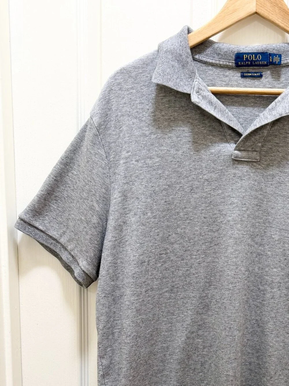 Polo Ralph Lauren Men's CottonCustom Fit Polo Shirt Size XL  Grey Casual
